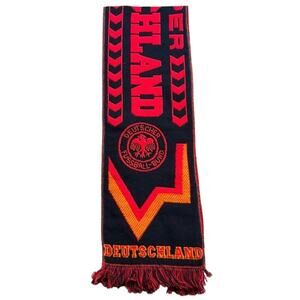 Super Deutschland Fussball Soccer Black Red Yellow Scarf